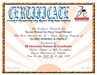Final Certification Awarded by 3D EDUCATORS Final Certification Awarded by 3D EDUCATORS